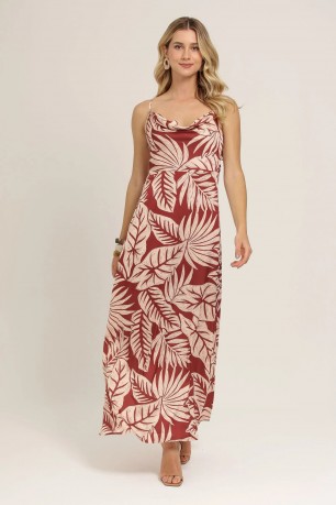 Vestido Estampa Folhas